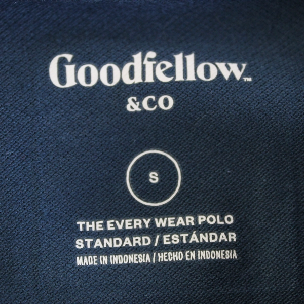 Goodfellow & Co Solid Blue Short Sleeve Collared Polo Shirt Men's Size S