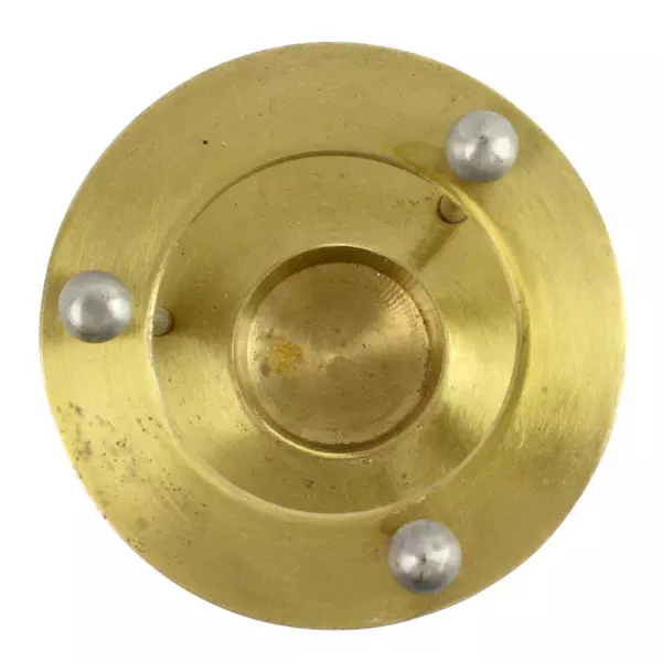 Vintage Brass Tealight Candle Warmer Holder Circular 3 Pillars 5.5"