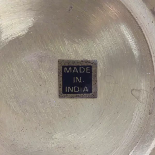 Vintage Brass Tealight Candle Warmer Holder Circular 3 Pillars 5.5"