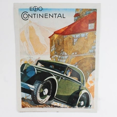 Echo Continental 1932 Automobile Magazine Cover Poster Reprint Vintage Wall Art