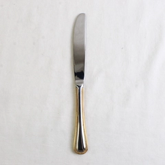 A Wallace Silver Regal Pearl Gold Accent Front/Back Dinner Knife 8.75" Good