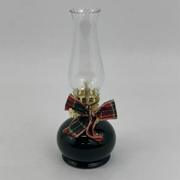 Vintage Mini Green Oil Lamp Made In Italy 