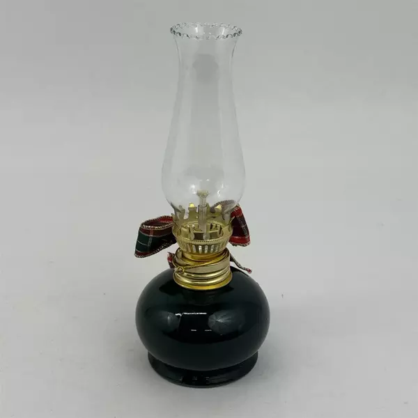 Vintage Mini Green Oil Lamp Made In Italy 