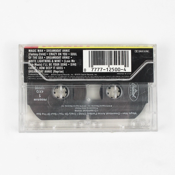 Heart - Dreamboat Annie Cassette Tape, 4X0-12500, 1976