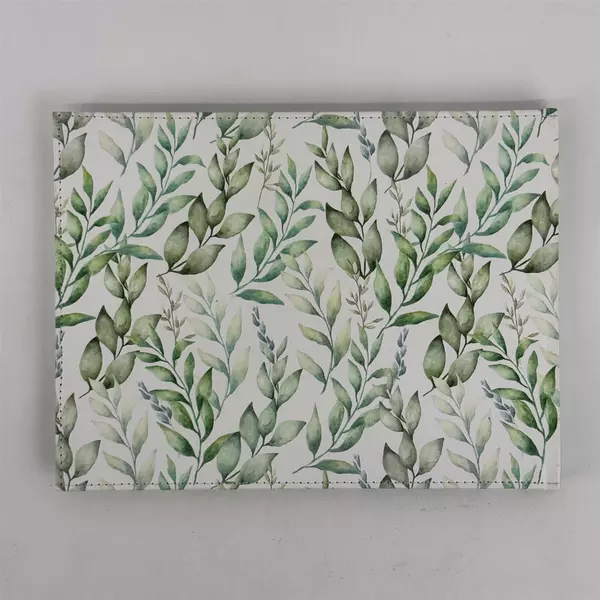 2020 Christian Art Gifts Guest Book Green Leaves Stitched White by With Love Inc