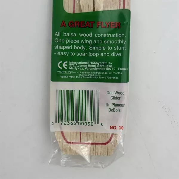 Vintage Rare Guillow's Jet Fire Glider Easy To Fly No. 30 