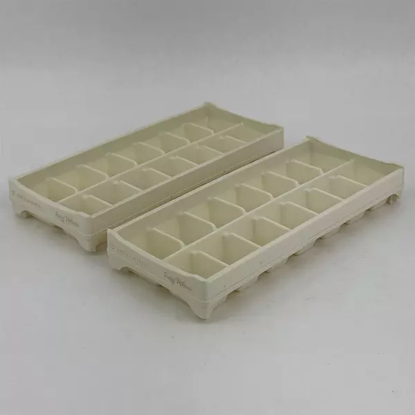  Vintage Set 2 Mid-century Modern Hotpoint Easy Release Ice Cube Trays Pair
