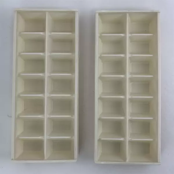  Vintage Set 2 Mid-century Modern Hotpoint Easy Release Ice Cube Trays Pair