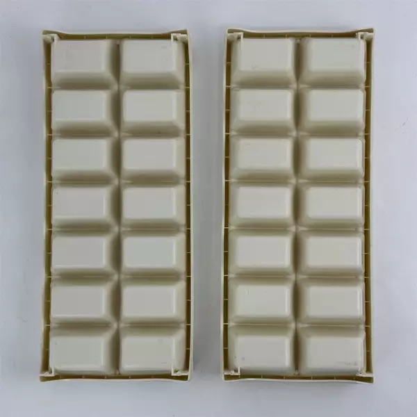 Vintage Set 2 Mid-century Modern Hotpoint Easy Release Ice Cube Trays Pair