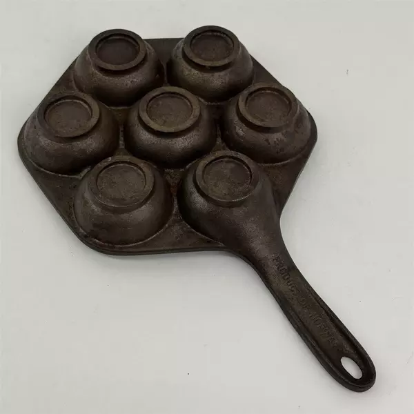 Vintage Norwegian Jotul Cast Iron Plett Pan Flat Pancake Pan (9.5") Norway