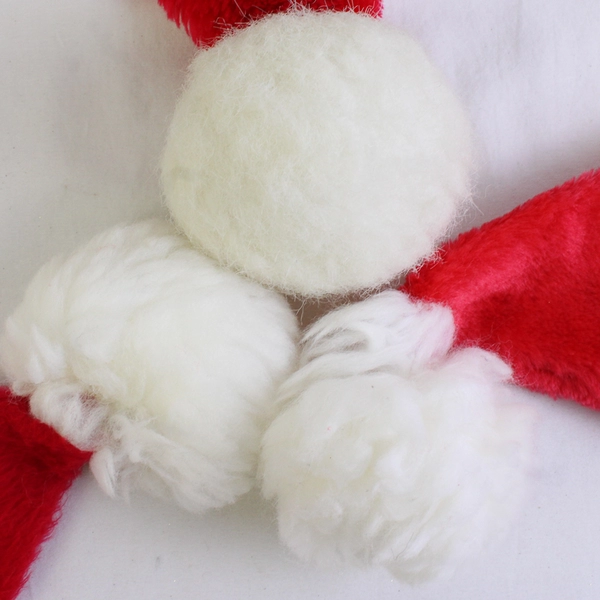 Lot of 3 Santa Hats Holiday Accessories Red White Fuzzy Arts & Crafts Décor