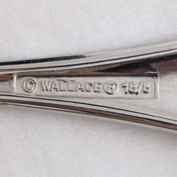 Wallace Silver Shellbrook Pattern Sugar Spoon 6 Inches Long 18/8 Stainless Good