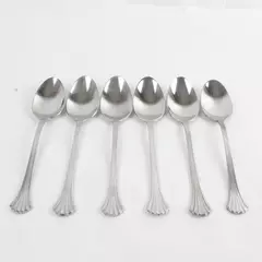 Set of 6 Oneida Saratoga Stainless Flatware 7.25" Dinner Spoons Flatware