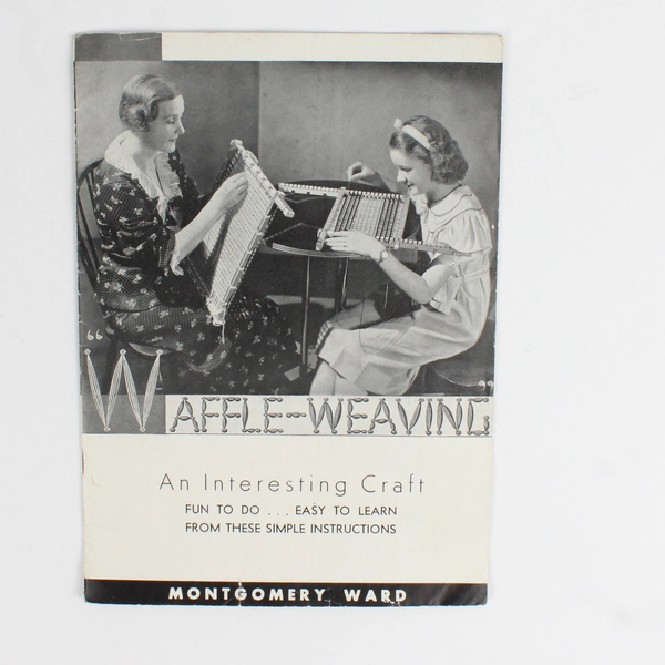 Vintage Waffle-Weaving Pamphlet Montgomery Ward 1940's-50's