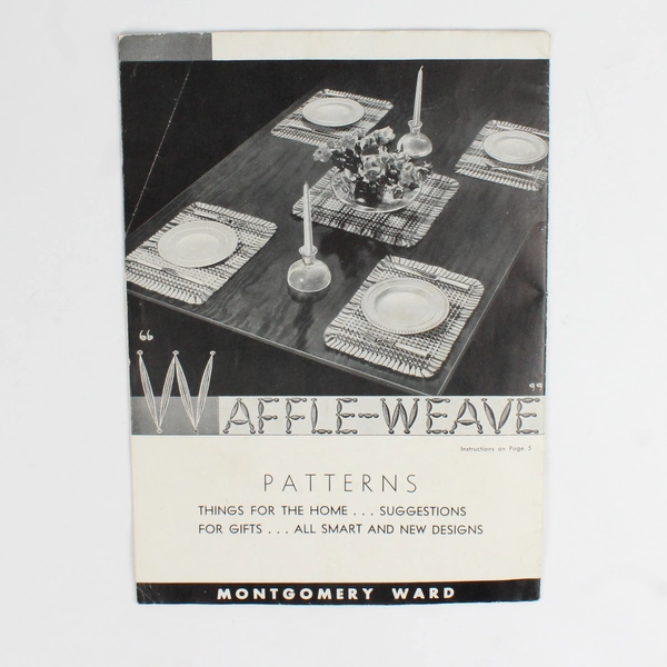 Vintage Waffle-Weaving Pamphlet Montgomery Ward 1940's-50's