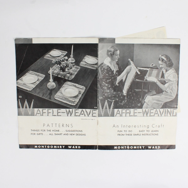 Vintage Waffle-Weaving Pamphlet Montgomery Ward 1940's-50's