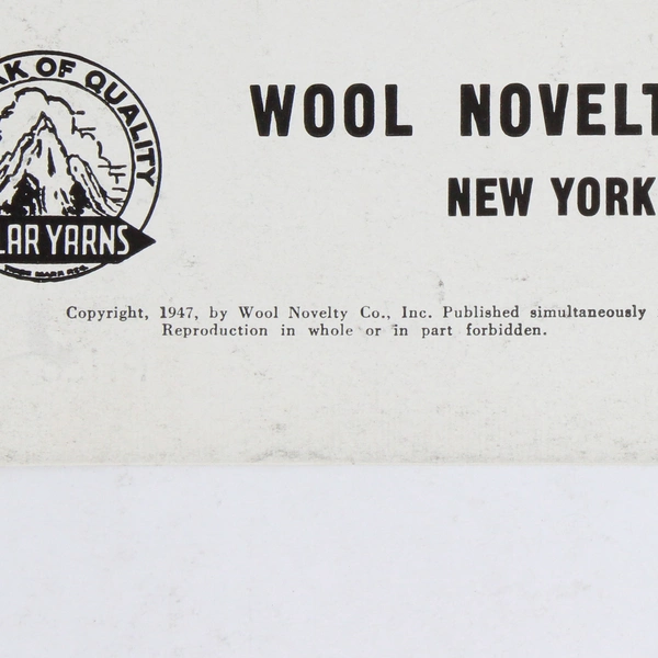Vintage Baby Hand Knits Volume 71 1947 Wool Novelty Company Polar Yarns