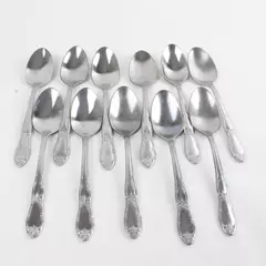 Set of 11 Oneida Fenway 6" Dessert Oval Soup Spoons Stainless