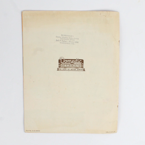 How to Make Curtains Draperies & Slipcovers by Domestic Sewing Machine Co. 1949