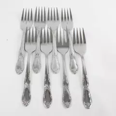 Set of 8 Oneida Fenway Salad Forks 6.25" Stainless Vintage 