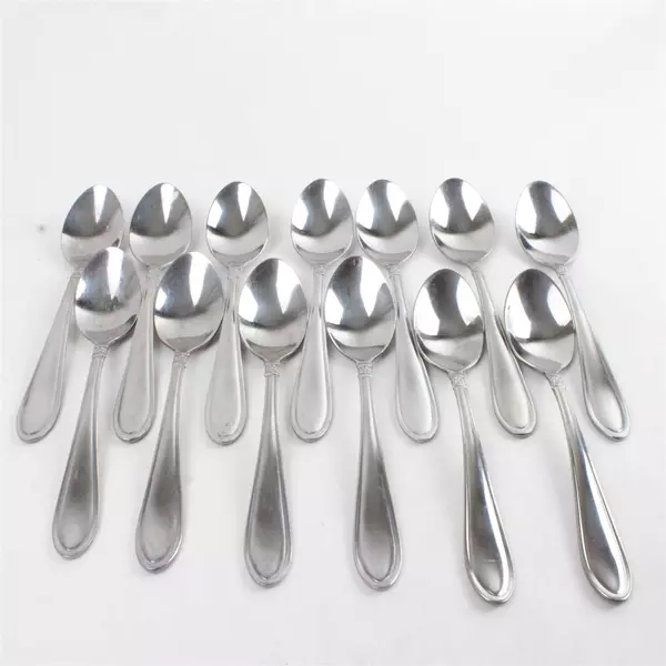 Set of 13 Oneida Memphis Oval Place Soup Spoons Stainless 6.25"