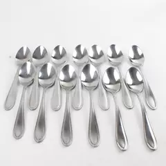 Set of 13 Oneida Memphis Oval Place Soup Spoons Stainless 6.25"