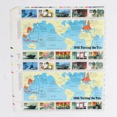 America Remembers The World At War: The Turning of the Tide 1943 Stamp Sheet MNH