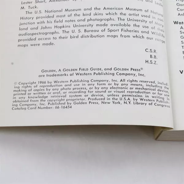 Golden Field Guide Birds of North America Pocket Guide Vintage 