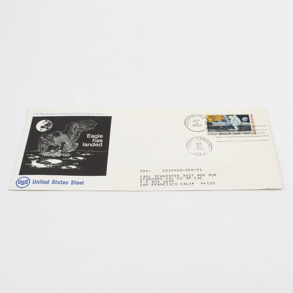 1969 Moon Landing Eagle Has Landed US Steel First Day Cover Stamp