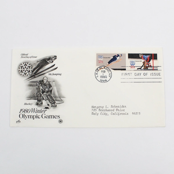 Set Of 2 1980 Winter Olympic Games First Day Covers Lake Placid New York