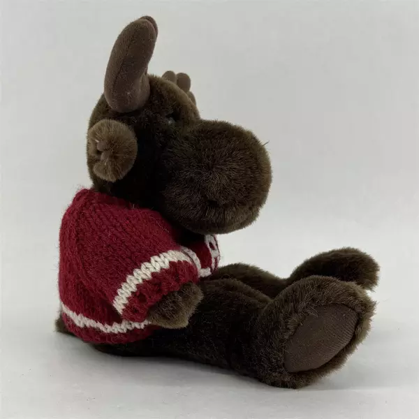 Arctic Circle Enterprises Brown Alaska Moose Plush Animal W/ Knit Sweater 13"