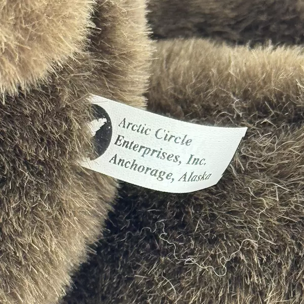 Arctic Circle Enterprises Brown Alaska Moose Plush Animal W/ Knit Sweater 13"