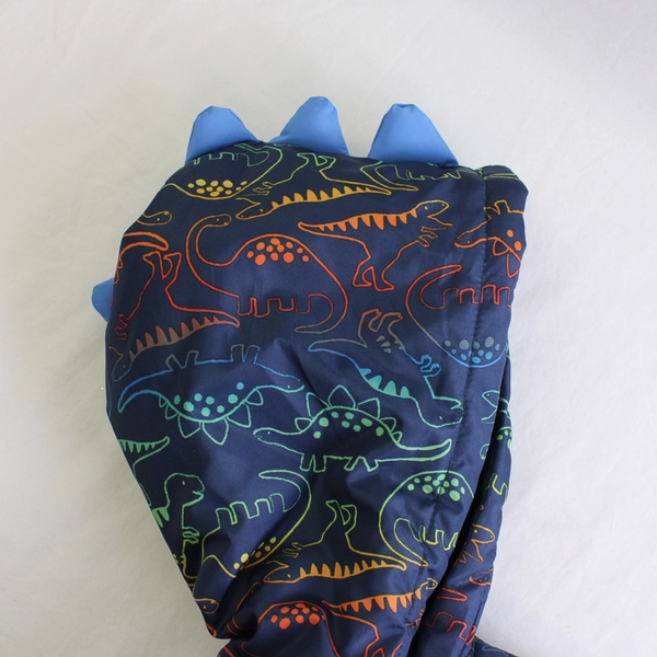 Little Me Rainbow Dinosaur Print Puffer Jacket Size 18M