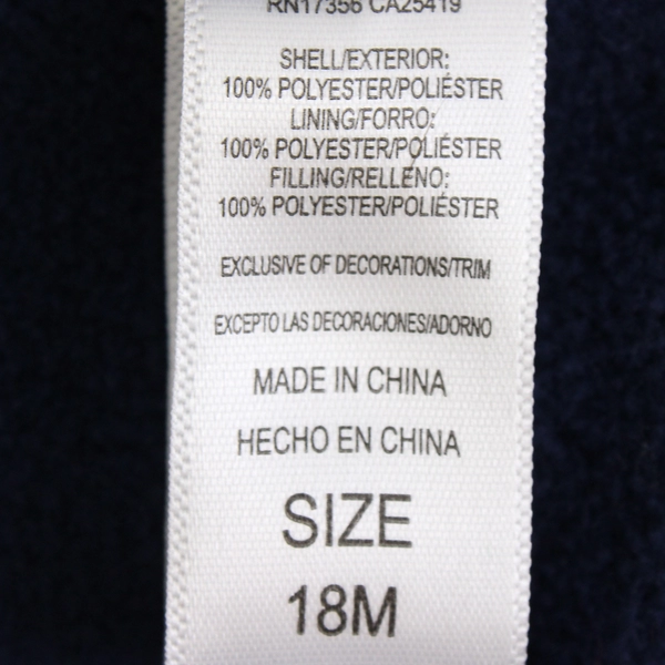 Little Me Rainbow Dinosaur Print Puffer Jacket Size 18M