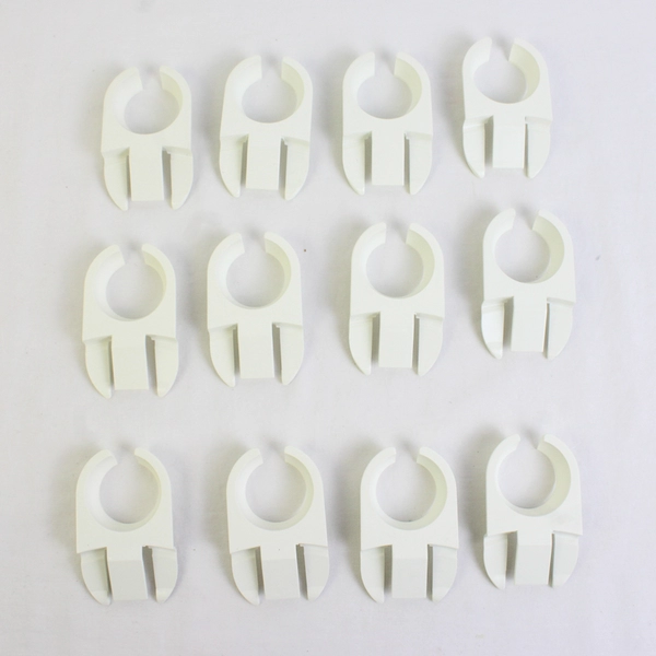 Vintage 12pc Plate-Mate Plastic Wine Glass Plate Clips 1984 with Original Box