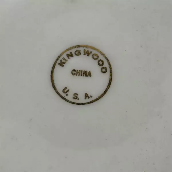 Vintage Kingwood China Teapot Gold Floral Pattern And Gold Trim