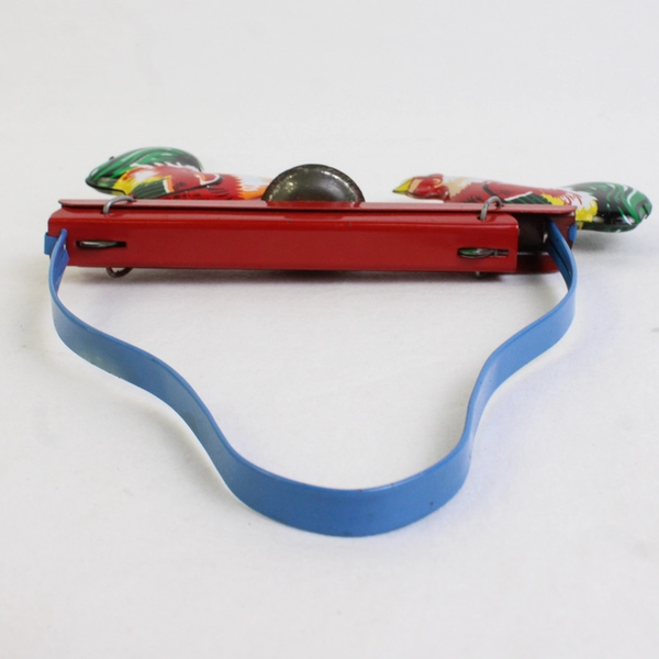 Vintage Tin Hand Pressure Mechanical Toy Pecking Roosters
