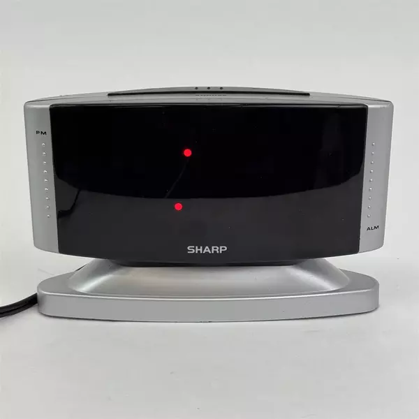 Sharp Basic Digital Alarm Clock Red Large Number Display Swivel Model SPC033