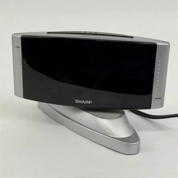 Sharp Basic Digital Alarm Clock Red Large Number Display Swivel Model SPC033