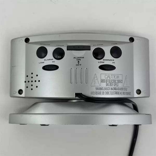 Sharp Basic Digital Alarm Clock Red Large Number Display Swivel Model SPC033