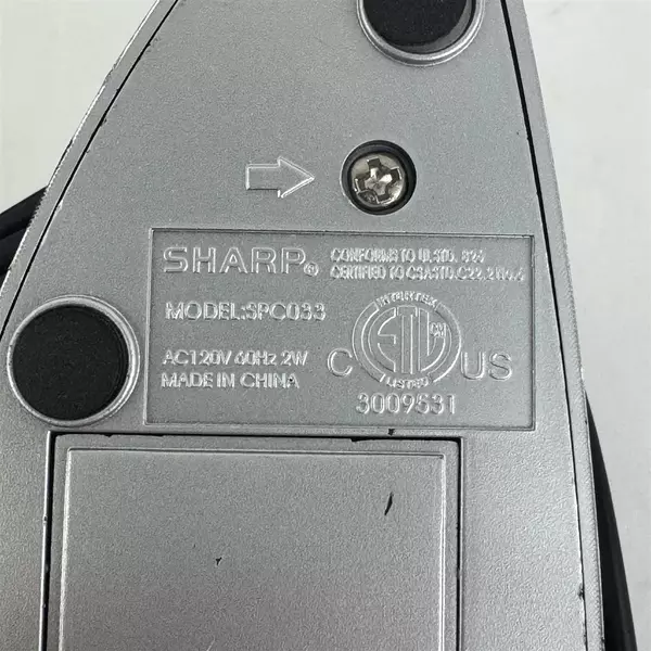 Sharp Basic Digital Alarm Clock Red Large Number Display Swivel Model SPC033