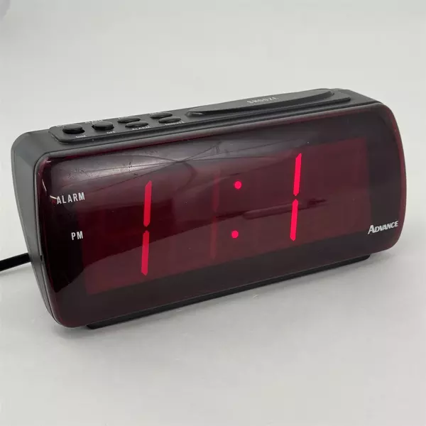 VTG Advance Digital Alarm Clock Snooze Dimmer Big Numbers Model 4022 Works