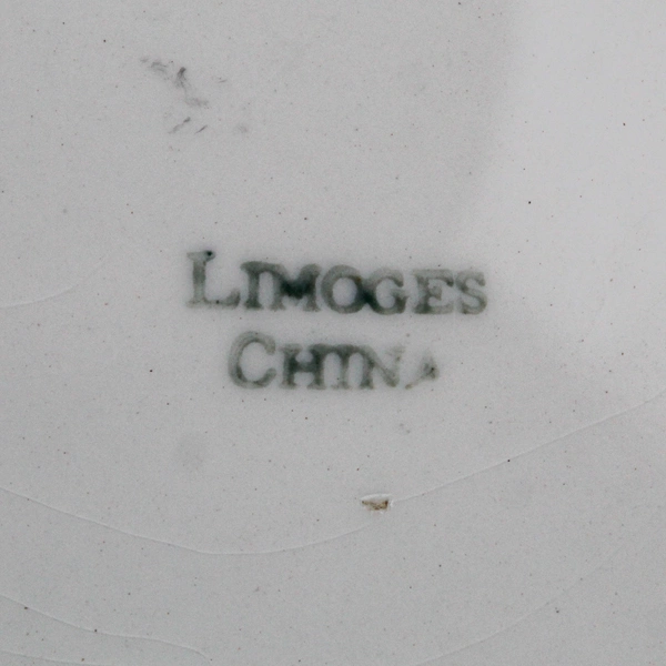 Limoges China Decorative Round Plate Woman With Scarf 9.5" Diameter