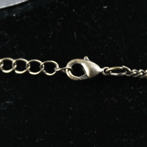 World Market Green Faux Teardrop Stones Bronze Finish Bib Necklace 19"