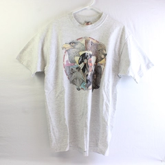 Fruit of the Loom Unisex Adult L White Heather Native Imagery Graphic T-Shirt