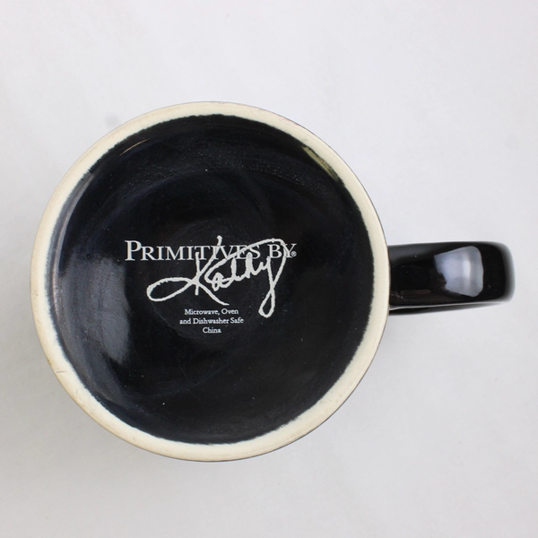Primitives by Kathy Love You To The Moon Black Coffee Mug, 16 Ounce