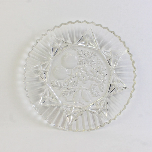 Federal Glass Pioneer Clear Pattern Glass Sandwich Plate 11.5" Diameter