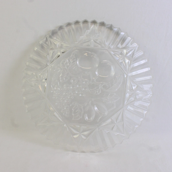 Federal Glass Pioneer Clear Pattern Glass Sandwich Plate 11.5" Diameter