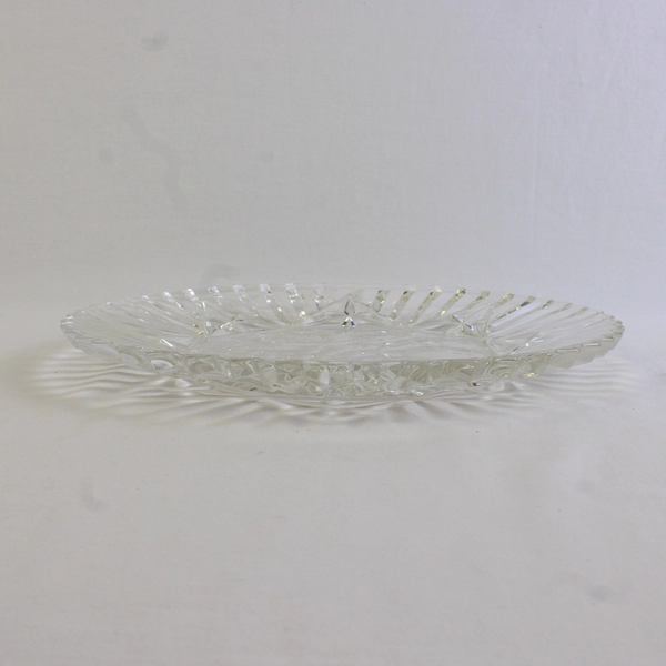 Federal Glass Pioneer Clear Pattern Glass Sandwich Plate 11.5" Diameter
