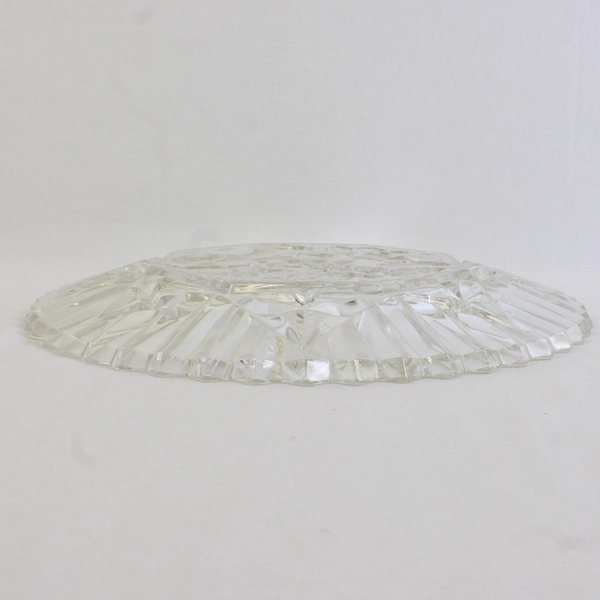 Federal Glass Pioneer Clear Pattern Glass Sandwich Plate 11.5" Diameter